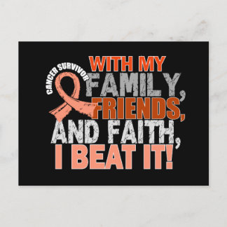 Endometrial Cancer Survivor Family Friends Faith Postcard