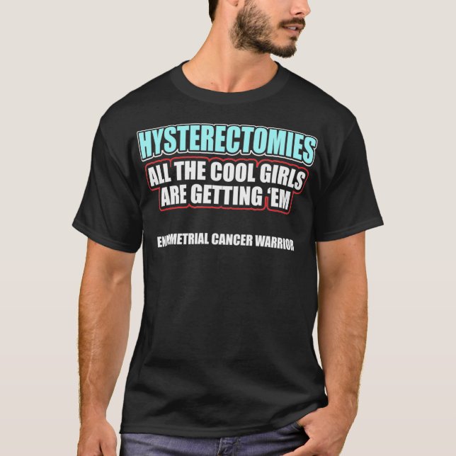 Endometrial Cancer Survivor Hysterectomy Cool Peac T-Shirt (Front)