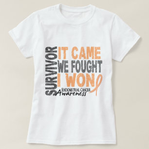 Endometrial Cancer Survivor It Came We Fought T-Shirt
