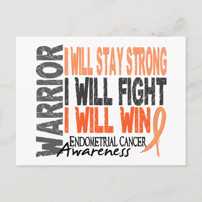 Endometrial Cancer Warrior Postcard (Front)
