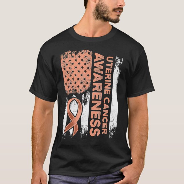 Endometrial Uterine Cancer Survivor Hysterectomy W T-Shirt (Front)