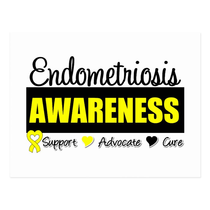 Endometriosis Awareness Badge Postcards