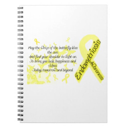 Endometriosis awareness Butterfly Quote Notebook