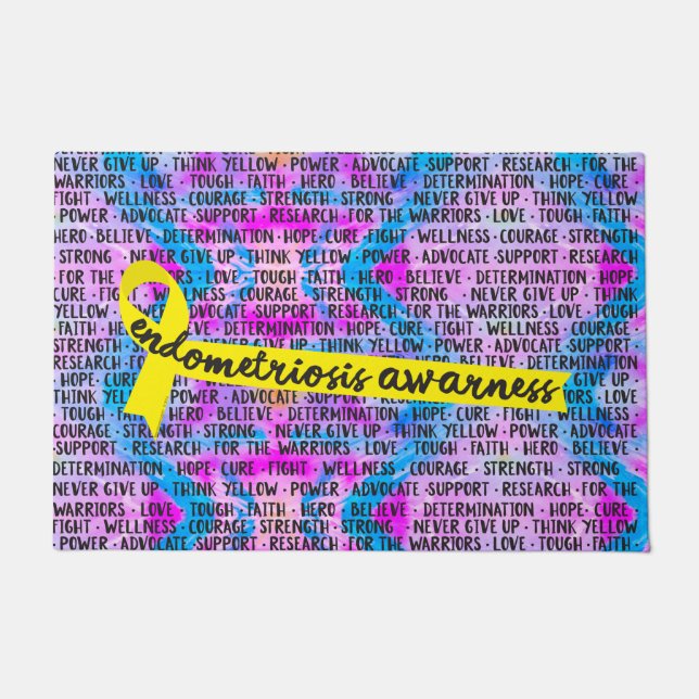 Endometriosis Awareness Doormat (Front)