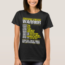 Endometriosis Awareness I know Pain Yellow Ribbon T-Shirt