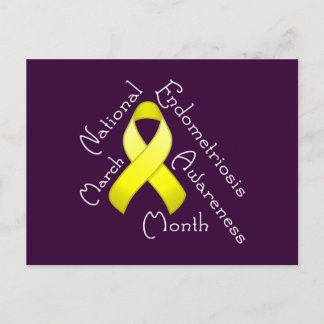 Endometriosis Awareness Month Dark Postcard