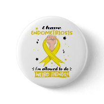 Endometriosis Awareness Month Ribbon Gifts Button