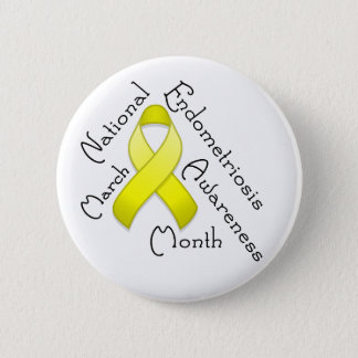 Endometriosis Awareness Month Round Light Button