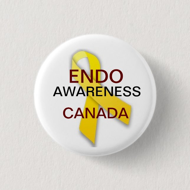 Endometriosis Awareness Pinback Button (Front)