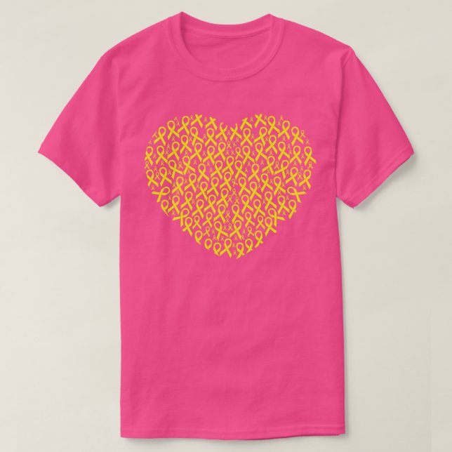 Endometriosis Awareness Ribbon Heart T-Shirt (Design Front)