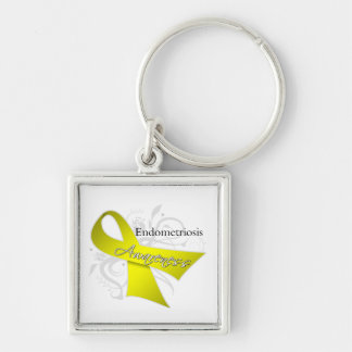 Endometriosis Awareness Ribbon Keychain