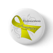 Endometriosis Awareness Ribbon Pinback Button