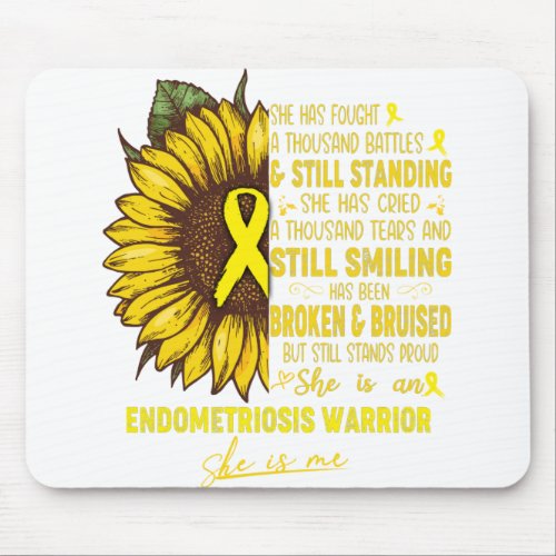 Endometriosis Awareness Ribbon Support Gifts Mouse Pad