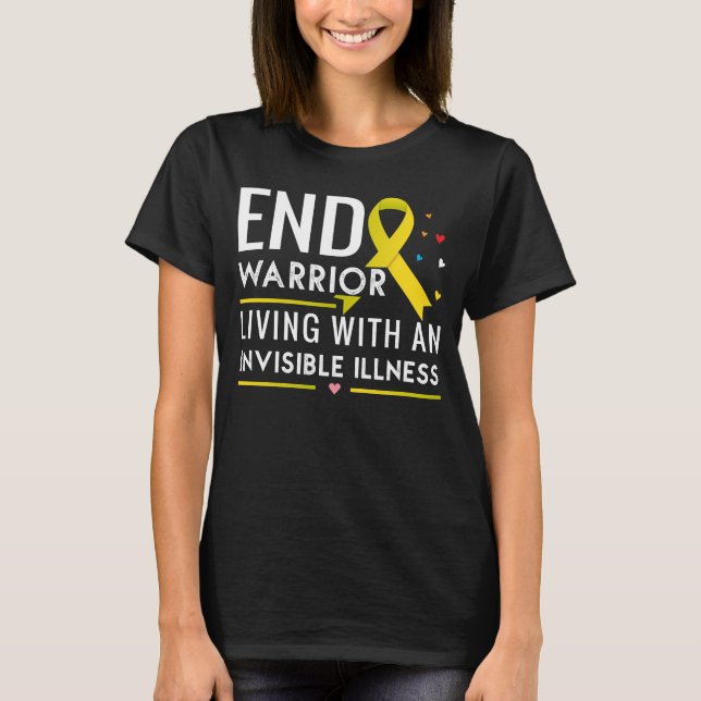 Endometriosis Awareness Shirt Yellow Ribbon March (Front)
