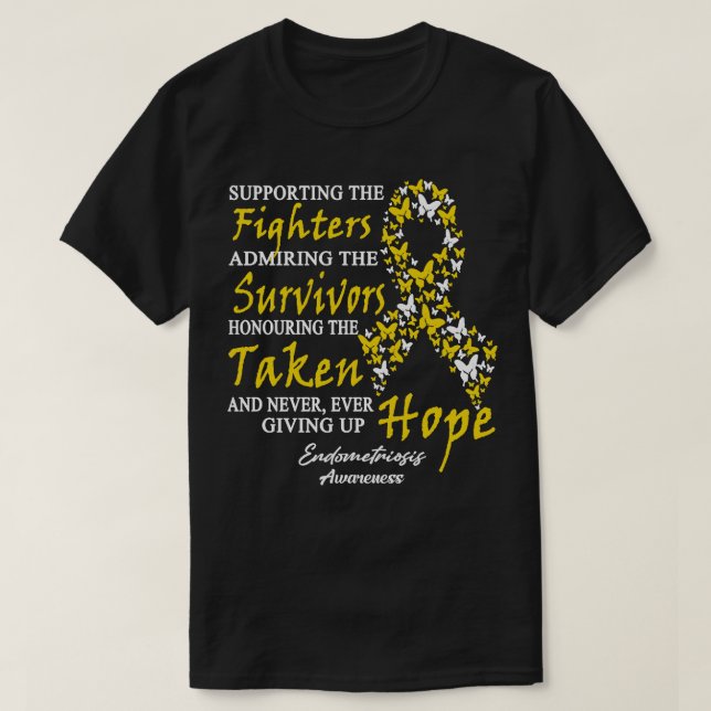 Endometriosis Awareness Supporting The Fighters Bu T-Shirt (Design Front)
