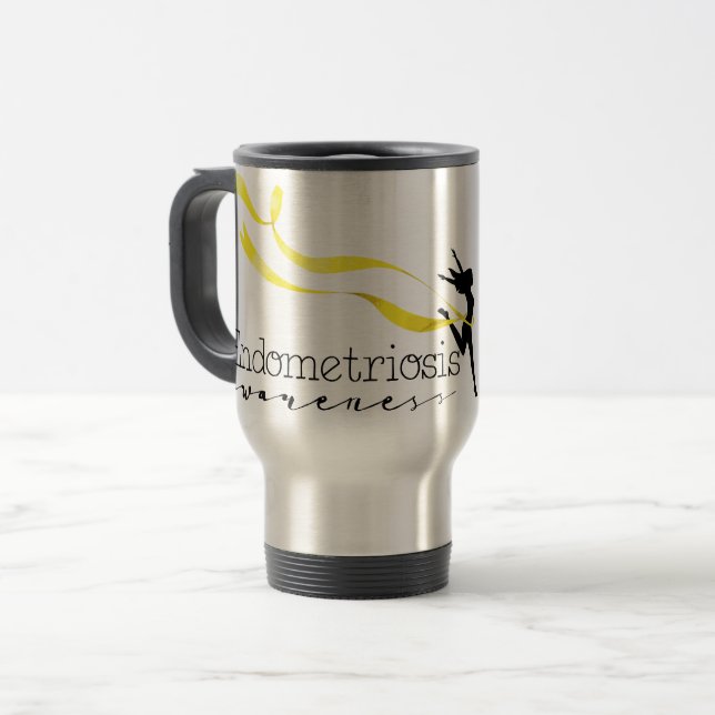 Endometriosis Awareness Travel/Commuter Mug (Front Left)
