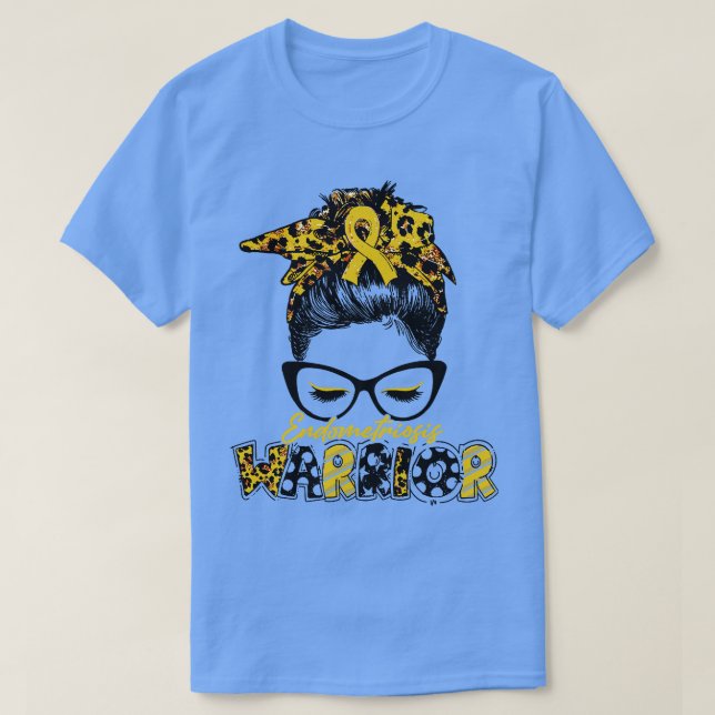 Endometriosis Awareness Warrior Women Glasse Messy T-Shirt (Design Front)