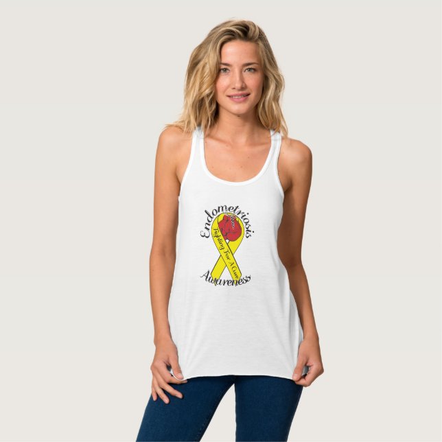 Endometriosis Awareness Women's Bella Tank Top (Front Full)