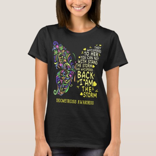 endometriosis butterfly i am the storm T_Shirt