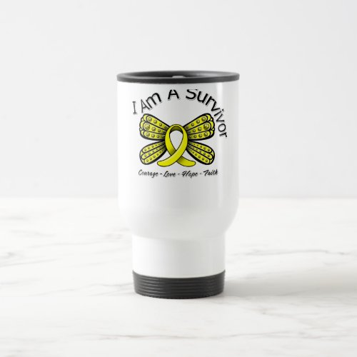 Endometriosis Cancer Butterfly I Am A Survivor Travel Mug