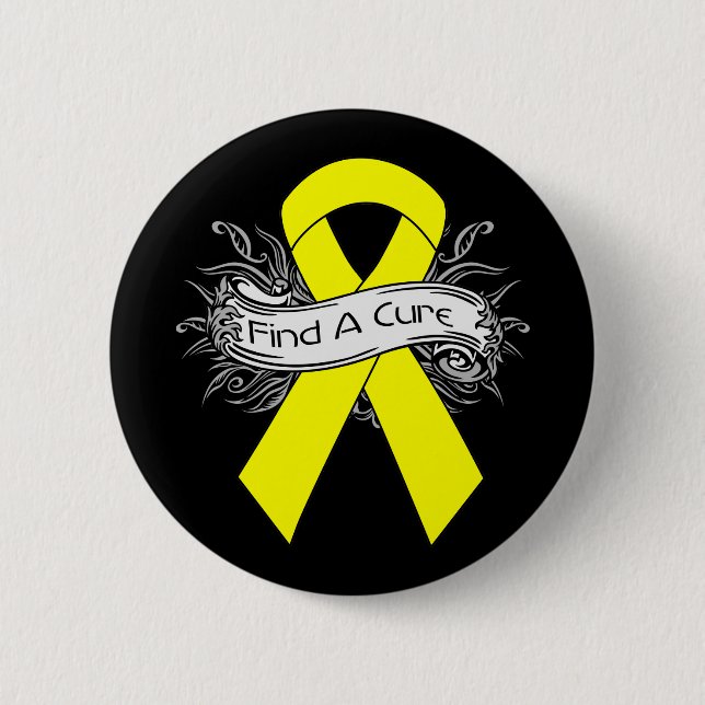 Endometriosis Find A Cure Ribbon Button (Front)