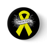 Endometriosis Find A Cure Ribbon Button