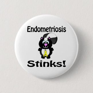 Endometriosis Stinks Skunk Awareness Design Pinback Button