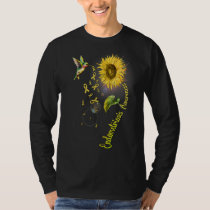 Endometriosis Sunflower Hummingbird T-Shirt