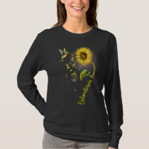 Endometriosis Sunflower Hummingbird T-Shirt