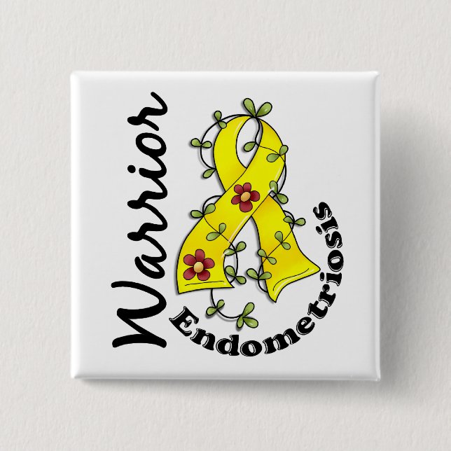 Endometriosis Warrior 15 Pinback Button (Front)