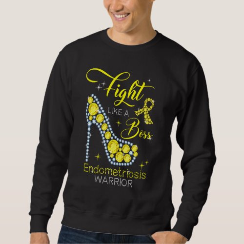 Endometriosis Warrior 2022 Fight Like A Boss High  Sweatshirt