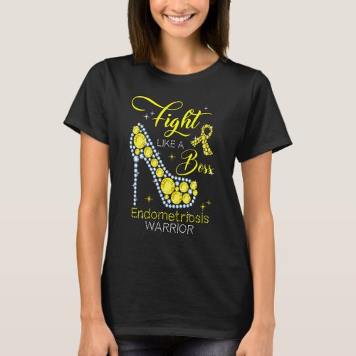Endometriosis Warrior 2022 Fight Like A Boss High  T_Shirt
