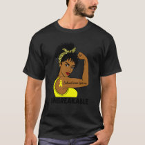 Endometriosis Warrior Black Women Unbreakable Awar T-Shirt