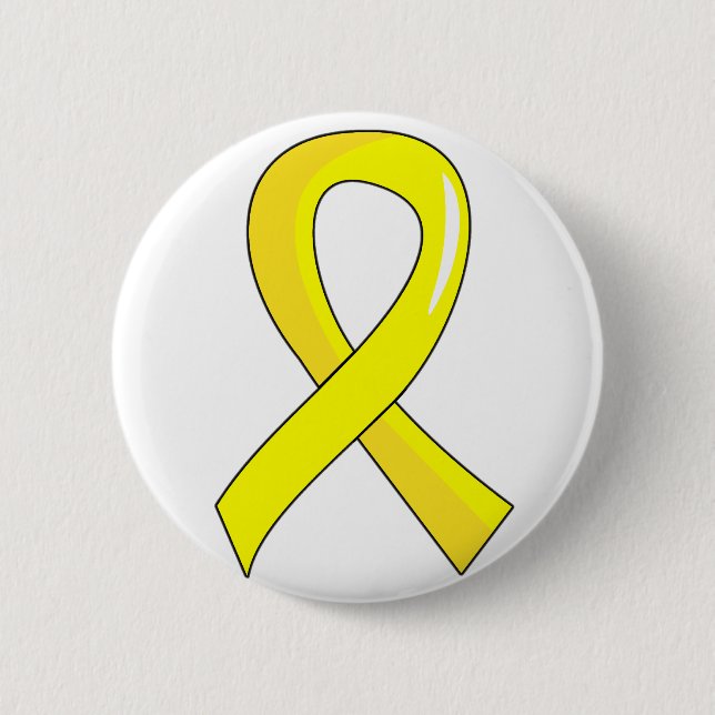 Endometriosis Yellow Ribbon 3 Button (Front)