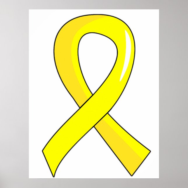 Endometriosis Yellow Ribbon 3 Poster (Front)