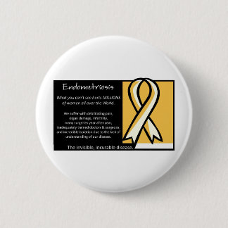 Endometriosis- Yellow Ribbon Button