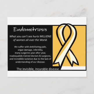 Endometriosis- Yellow Ribbon Postcard