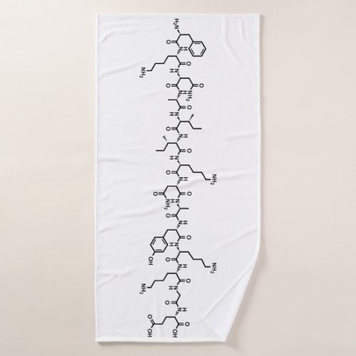endorphin hormone chemical formula symbol science bath towel