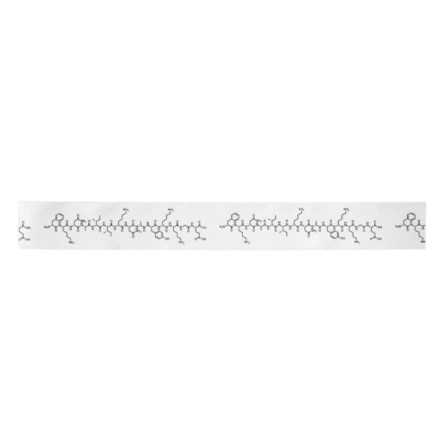 endorphin hormone chemical formula symbol science satin ribbon (Front)