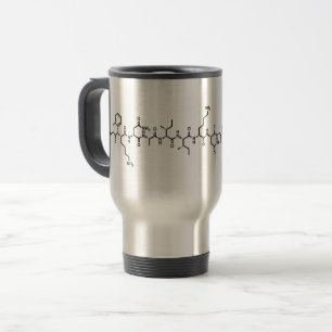 endorphin hormone chemical formula symbol science travel mug