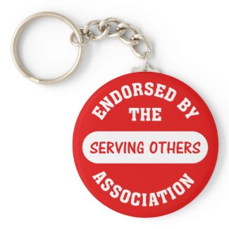 Endorsed by the Serving Others Association keychain