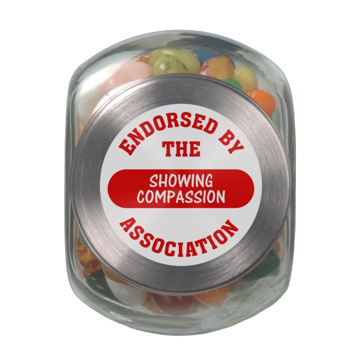 Endorsed by the Showing Compassion Association Glass Candy Jars