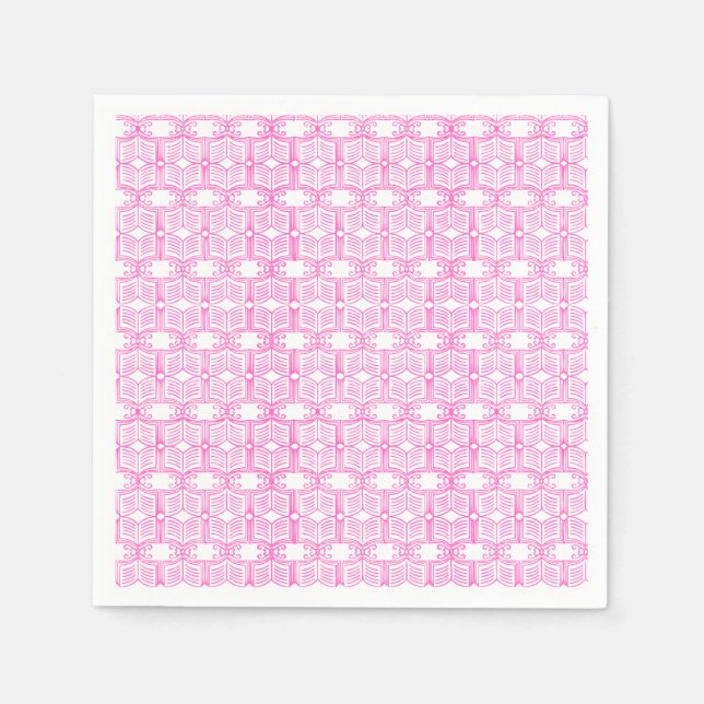 Endpaper Book Pattern  Napkins (Front)