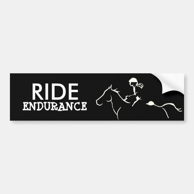 Endurance Horse Bumper Sticker (Front)