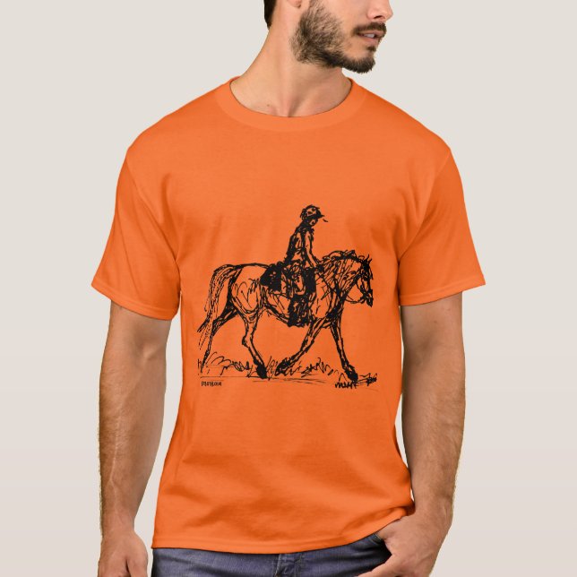 Endurance Horse Simple Sketch T-Shirt (Front)