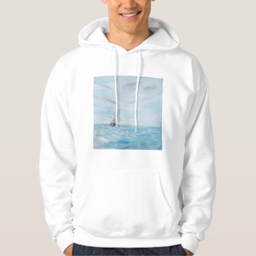 Endurance trapped by the Antarctic Ice Painted Hoodie