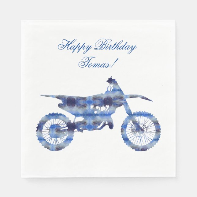 Endure motocross motorbike napkins (Front)