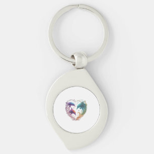 Enduring bond of love between sister and brother keychain