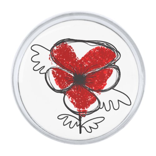 Enduring Symbol Remembrance Day Silver Finish Lapel Pin