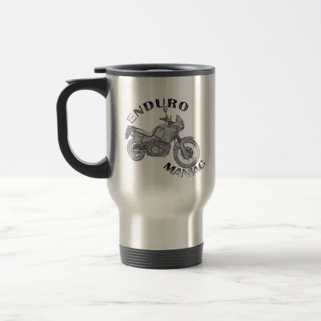 Enduro Maniac - Biker Travel Mug (Left)
